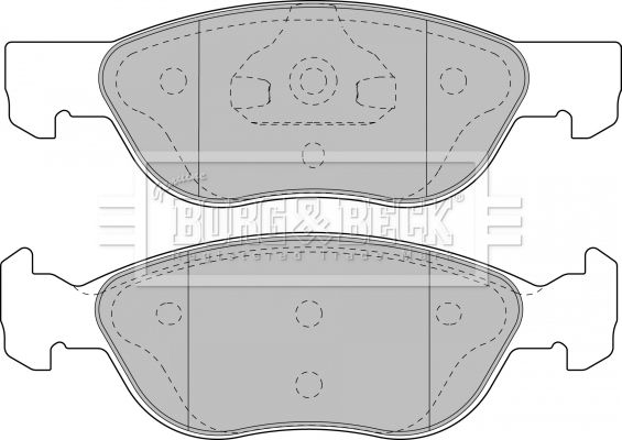BORG & BECK Комплект тормозных колодок, дисковый тормоз BBP1859